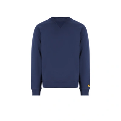 Shop Carhartt Cotton Sweatshirt In Blue