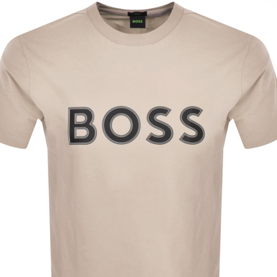Shop Boss Athleisure Boss Tee 1 T Shirt Beige
