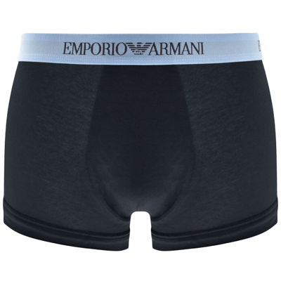 Shop Armani Collezioni Emporio Armani Underwear Three Pack Trunks In Blue
