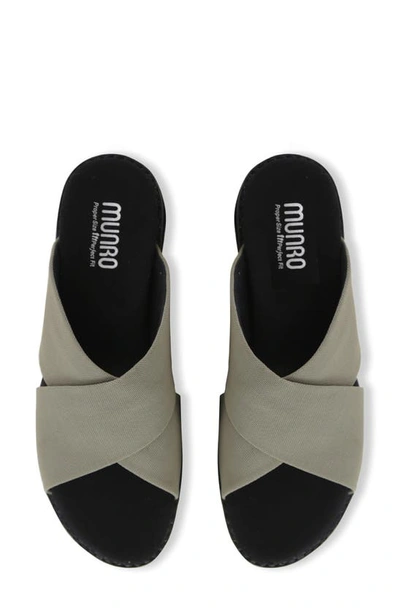 Munro Dekkie Slide Sandal In Khaki