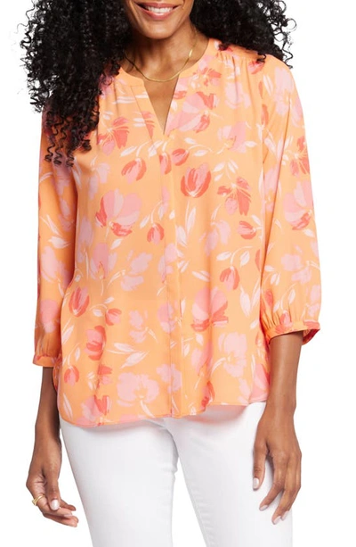 Shop Nydj Pintuck Blouse In Candace