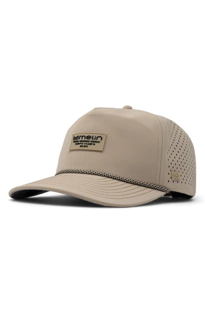 Shop Melin Coronado Brick Hydro Performance Snapback Hat In Khaki