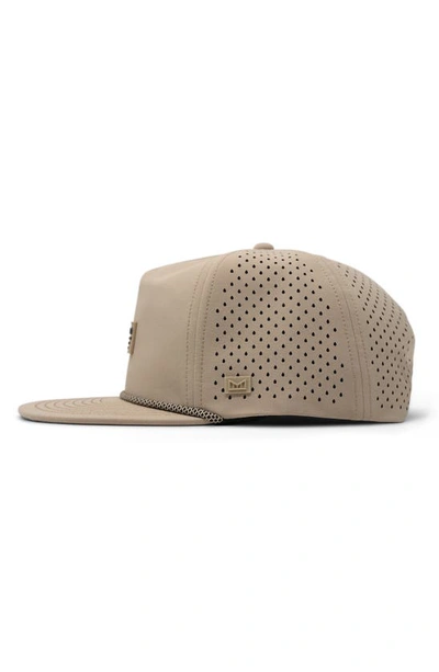 Melin Coronado Brick Hydro Performance Snapback Hat In Khaki