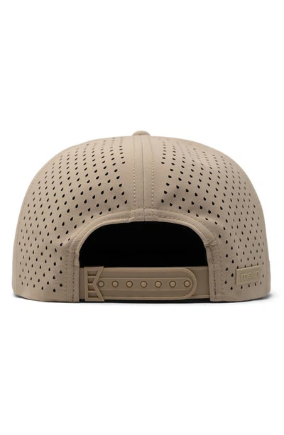 Melin Coronado Brick Hydro Performance Snapback Hat In Khaki