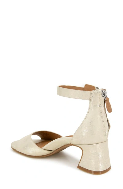 Gentle Souls By Kenneth Cole Iona Block Heel Sandal In Ice Metallic Leather