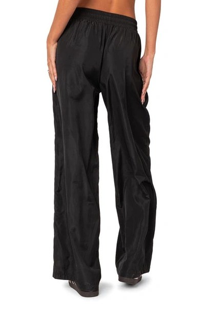 Edikted Wilda Stripe Track Pants In Black-and-white