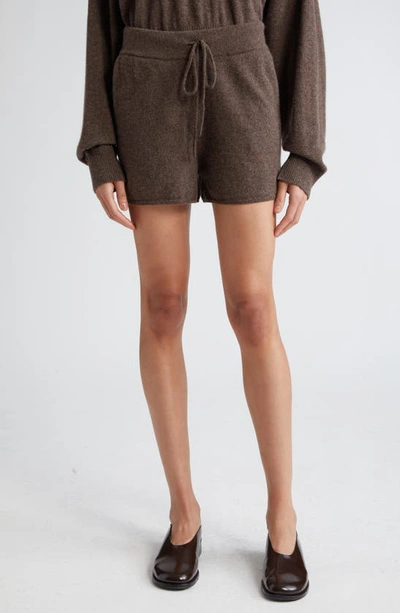 Shop Loulou Studio Toran Cashmere Shorts In Grizzly Melange