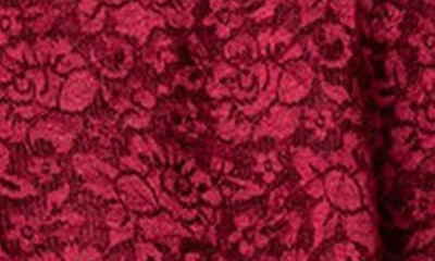 Shop Edikted Ruby Ruffle Lace Miniskirt In Burgundy