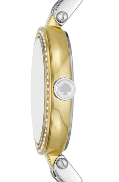 Shop Kate Spade Holland Crystal Bracelet Watch, 28mm In Two Tone