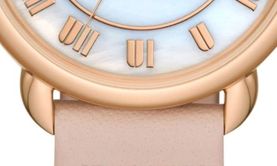 Shop Kate Spade Lilly Avenue Leather Strap Watch, 34mm In Rose Gold