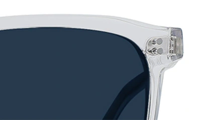 Shop Raen Wiley Polarized Square Sunglasses In Crystal Clear/ Polar Blue