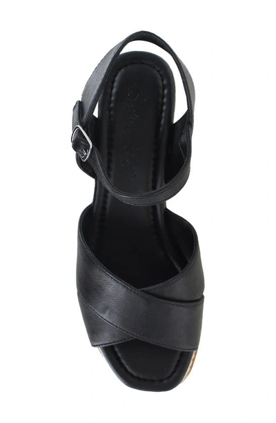 Shop Splendid Danny Ankle Strap Espadrille Platform Wedge Sandal In Black