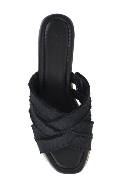 Splendid Delliny Espadrille Platform Wedge Sandal In Black