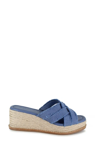 Shop Splendid Delliny Espadrille Platform Wedge Sandal In Blue