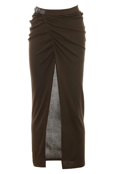 House Of Cb Lilas Knit Skirt In Brown
