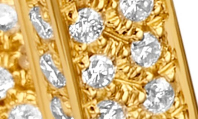 Dries Criel Mini Brute Diamanti Diamond Huggie Hoop Earrings In Yellow Gold