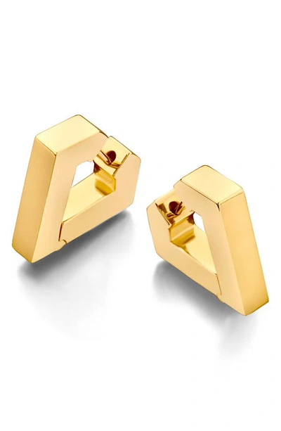 Shop Dries Criel Mini Brute Huggie Hoop Earrings In Yellow Gold