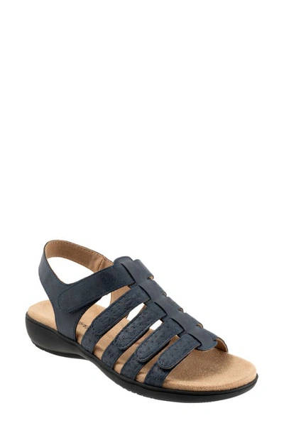 Shop Trotters Tiki Tool Slingback Sandal In Navy