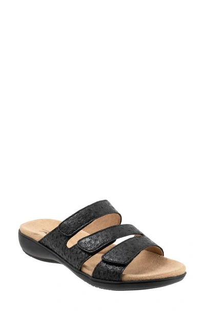 Shop Trotters Rose Tool Slide Sandal In Black