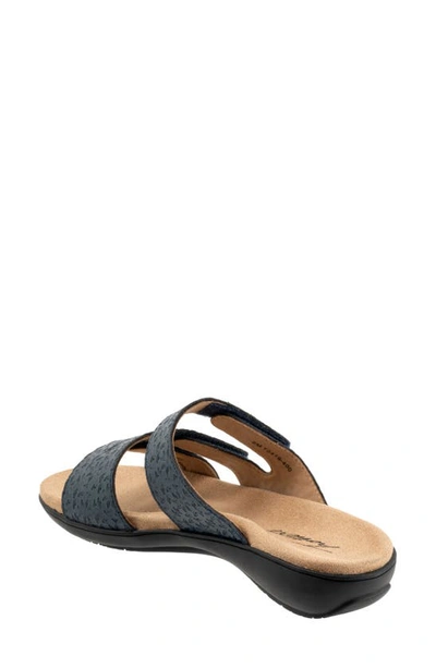 Trotters Rose Tool Slide Sandal In Navy