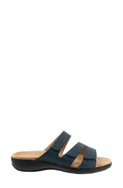 Trotters Rose Tool Slide Sandal In Navy
