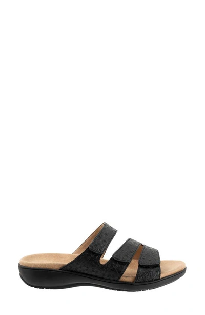Trotters Rose Tool Slide Sandal In Black