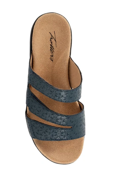 Trotters Rose Tool Slide Sandal In Navy