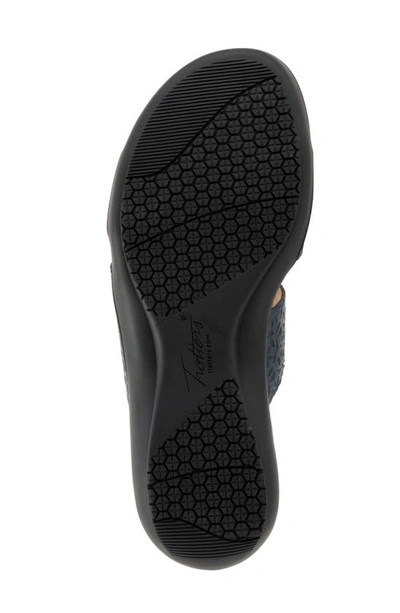 Trotters Rose Tool Slide Sandal In Navy