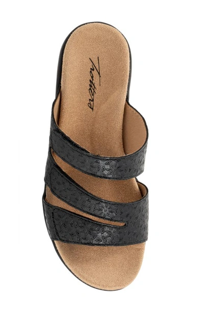 Trotters Rose Tool Slide Sandal In Black