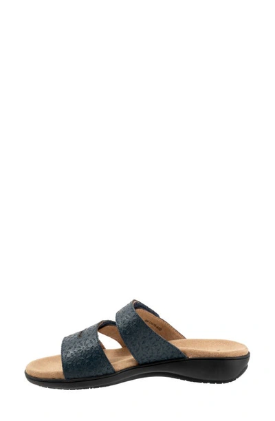 Trotters Rose Tool Slide Sandal In Navy