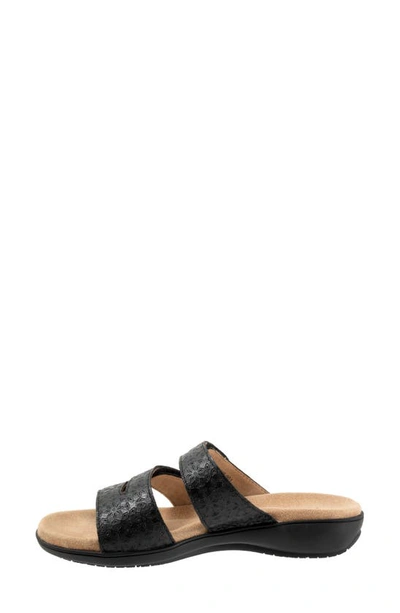 Trotters Rose Tool Slide Sandal In Black