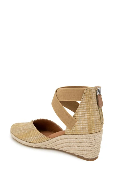 Gentle Souls By Kenneth Cole Orya Espadrille Wedge Sandal In Natural Raffia