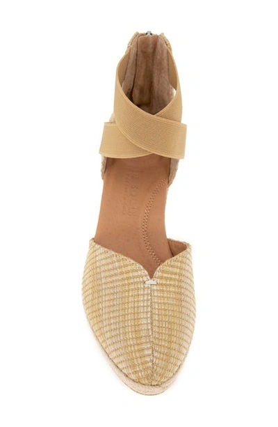 Gentle Souls By Kenneth Cole Orya Espadrille Wedge Sandal In Natural Raffia