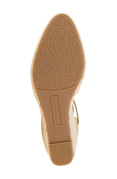 Gentle Souls By Kenneth Cole Orya Espadrille Wedge Sandal In Natural Raffia