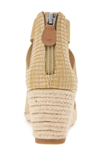 Gentle Souls By Kenneth Cole Orya Espadrille Wedge Sandal In Natural Raffia