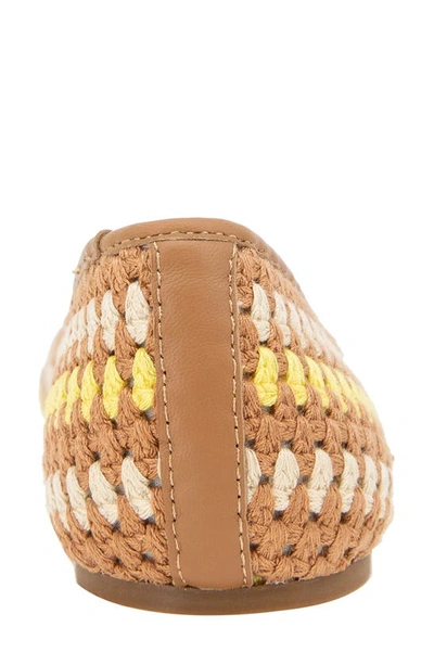 Gentle Souls By Kenneth Cole Women's Mable Slip On Woven Flats In Banana Multi Fabric