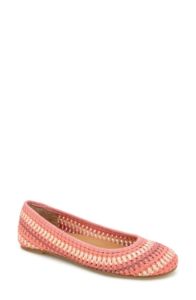 Shop Gentle Souls By Kenneth Cole Mable Macramé Flat In Poppy Multi Fabric