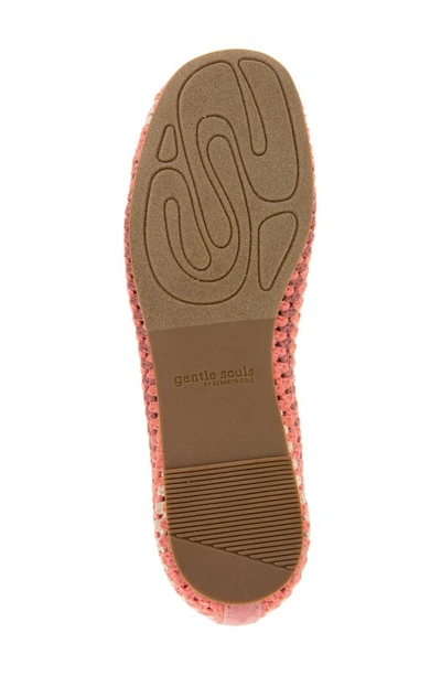 Shop Gentle Souls By Kenneth Cole Mable Macramé Flat In Poppy Multi Fabric