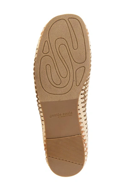 Shop Gentle Souls By Kenneth Cole Mable Macramé Flat In Tan Multi Fabric