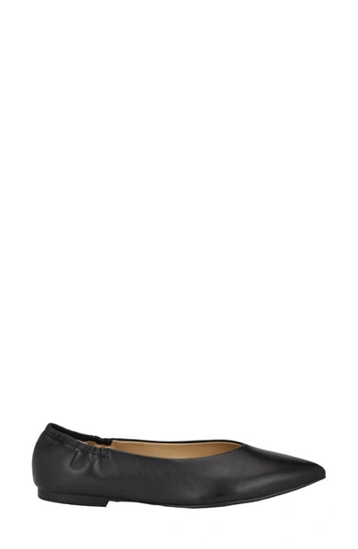Shop Calvin Klein Saylory Pointed Toe Flat In Black