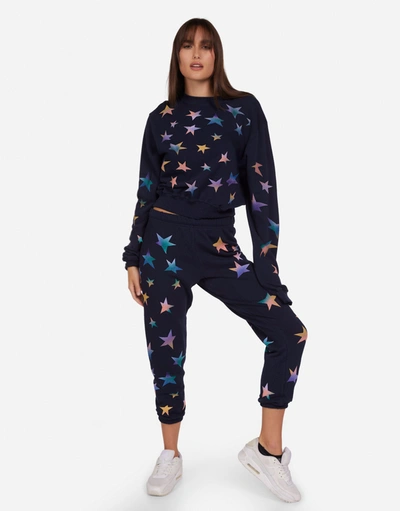 Shop Lauren Moshi Spalding Rainbow Stars In Navy