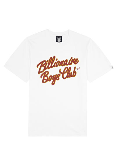 Shop Billionaire Boys Club Script Logo-print Cotton T-shirt In White