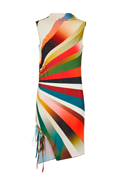 Shop Siedres Nisha Striped Jersey Mini Dress In Multicoloured