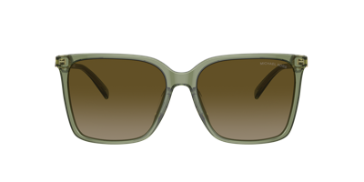 Michael Kors Womens Mk2197u Canberra Square-frame Acetate Sunglasses Green In Green Gradient
