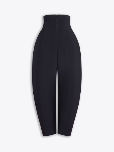 Shop Alaïa Rounded Corset Pants In Black