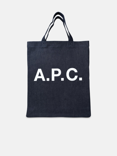 Shop Apc Cotton Lou Bag In Blue