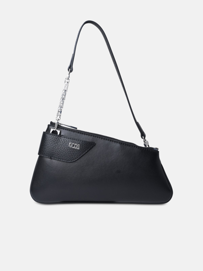 Shop Gcds 'comma Notte' Black Leather Bag