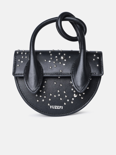 Shop Yuzefi 'pretzel' Mini Bag In Black Leather