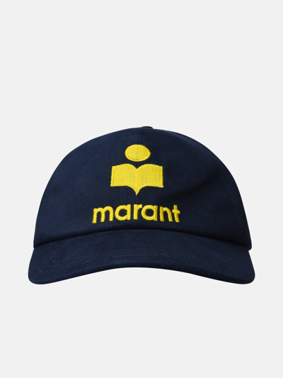 Shop Marant Etoile 'tyron' Blue Cotton Hat