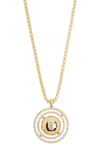Shop Covet Orbital Pendant Necklace In Gold